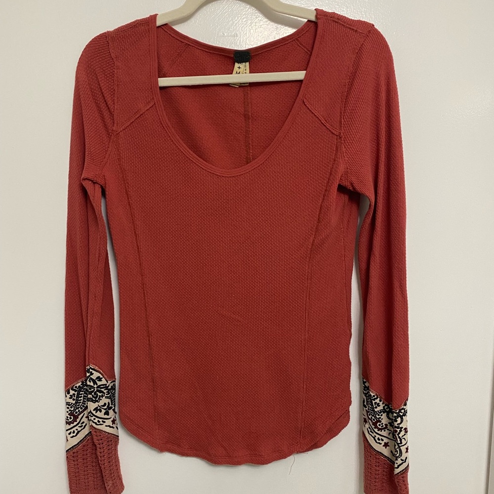 We the Free People patchwork top size M